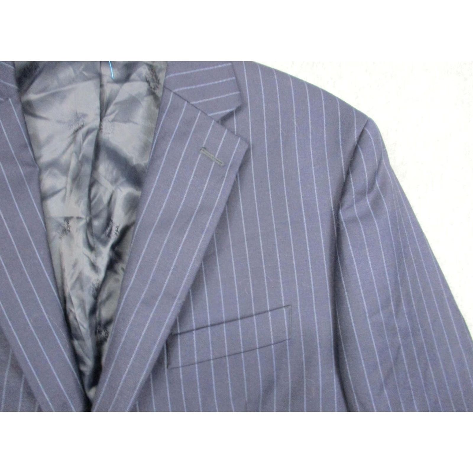 Ralph Lauren Lauren Ralph Lauren Blazer Mens 44L Pinstripe Wool Blend Two Button Suit Jacket Size 44R - 3 Thumbnail