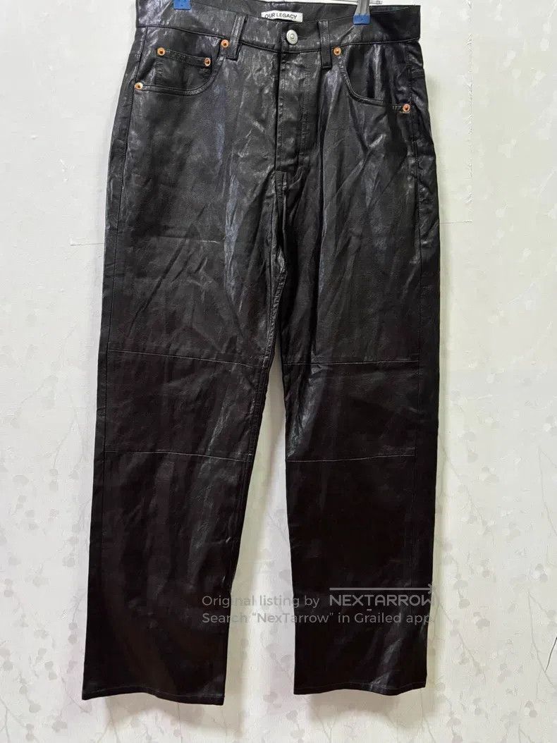 Our Legacy Our Legacy Leather Pants - Brown Red Size US 30 / EU 46 - 1 Thumbnail