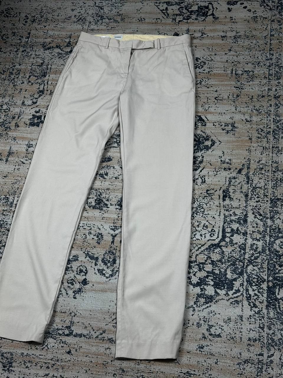 Jil Sander Jil Sander Wool Cream Streight Trousers Pants Size 26" / US 2 / IT 38 - 2 Thumbnail