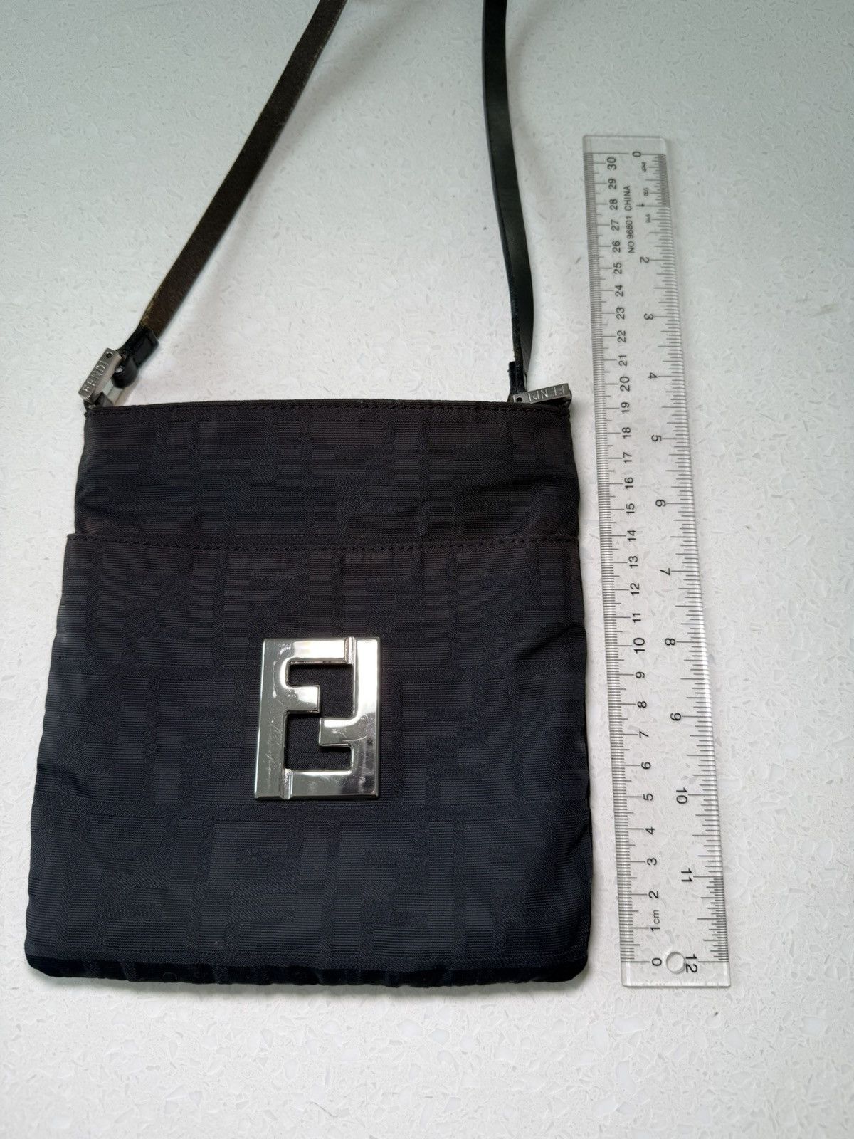 Fendi Vintage Fendi Black Zucchino Shoulder Bag Size ONE SIZE - 10 Thumbnail