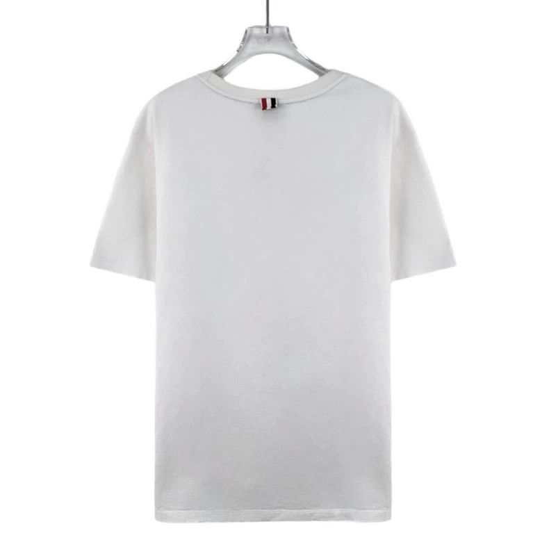 Thom Browne Thom Browne size3 White cotton round neck short sleeves Size US L / EU 52-54 / 3 - 2 Thumbnail