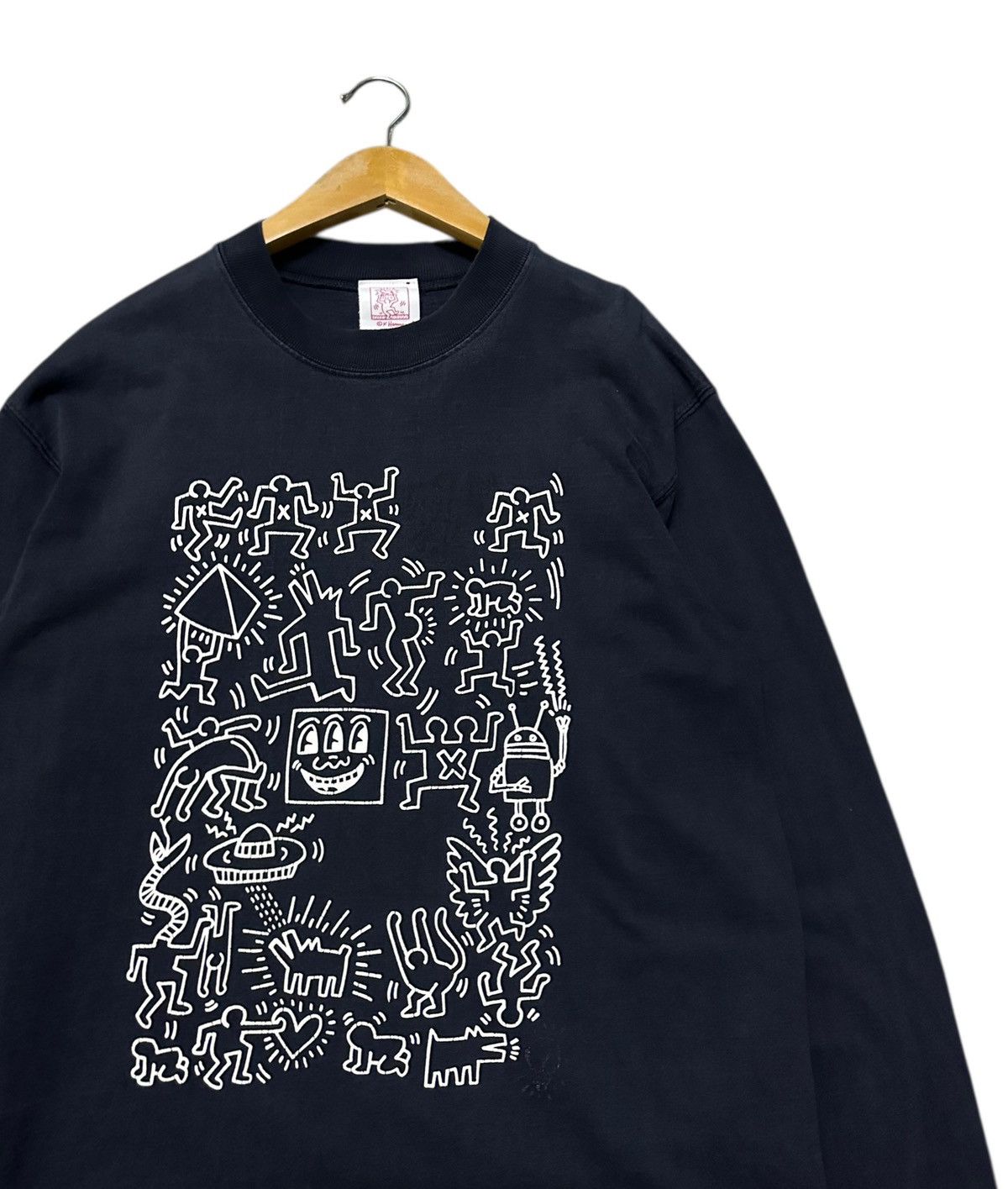 Keith Haring Vintage Keith haring oveprinted longsleeve tshirt Size US M / EU 48-50 / 2 - 2 Thumbnail