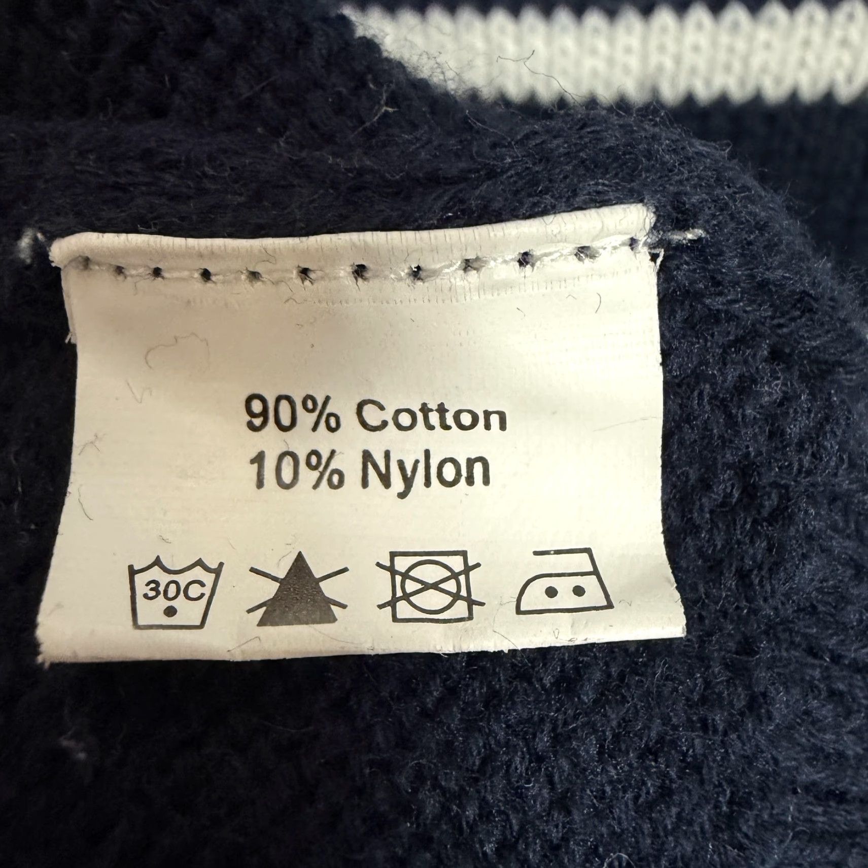 Nautica PattyBoutik Sweater Womens L Blue White Striped Button Shoulder Nautical Crew Neck Knit Slim Fit Knitwear Size L / US 10 / IT 46 - 6 Thumbnail