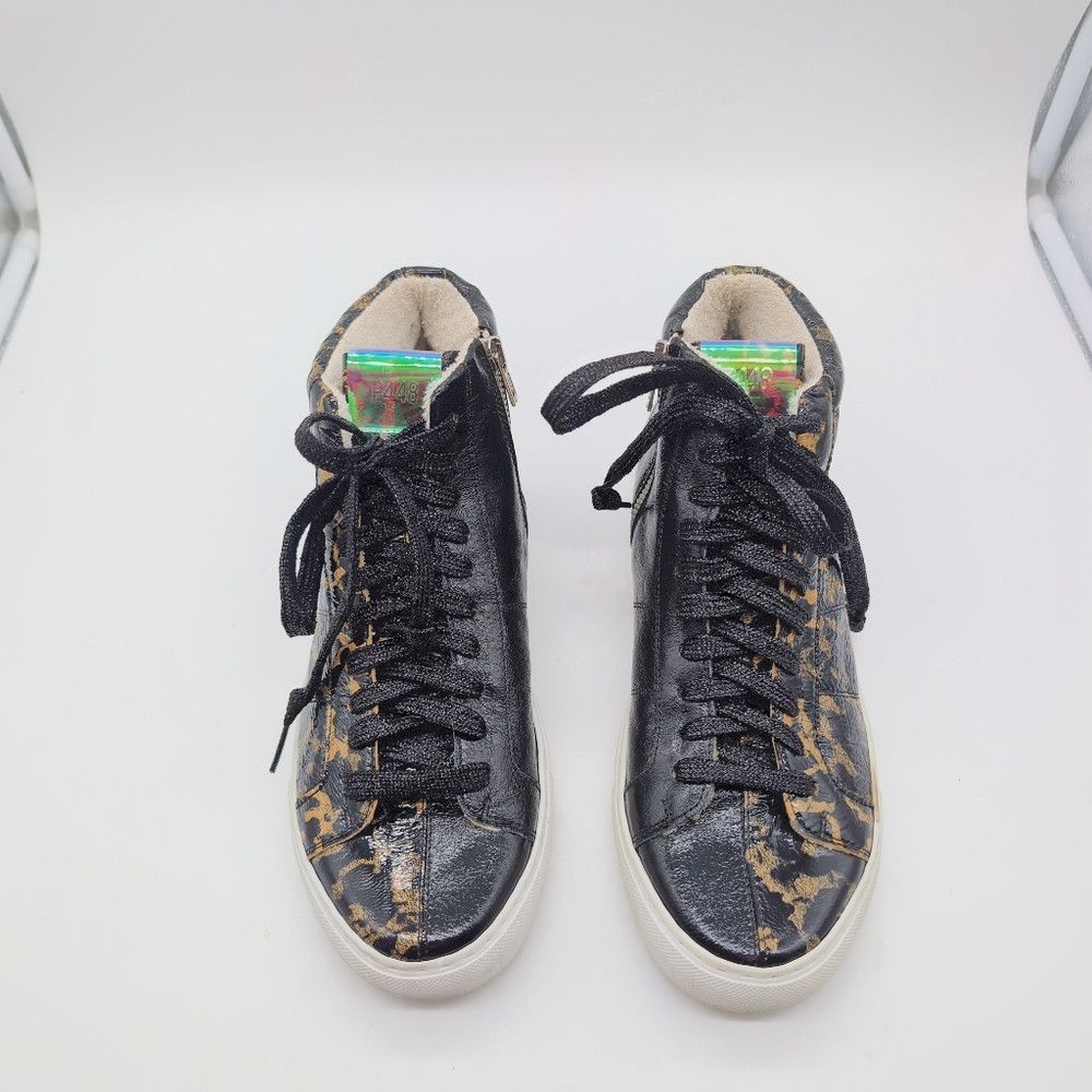 P448 P448 OOP Celebrity Skate Sz 10.5 Black and Gold Leopard Hig Size US 10.5 / IT 40.5 - 2 Thumbnail