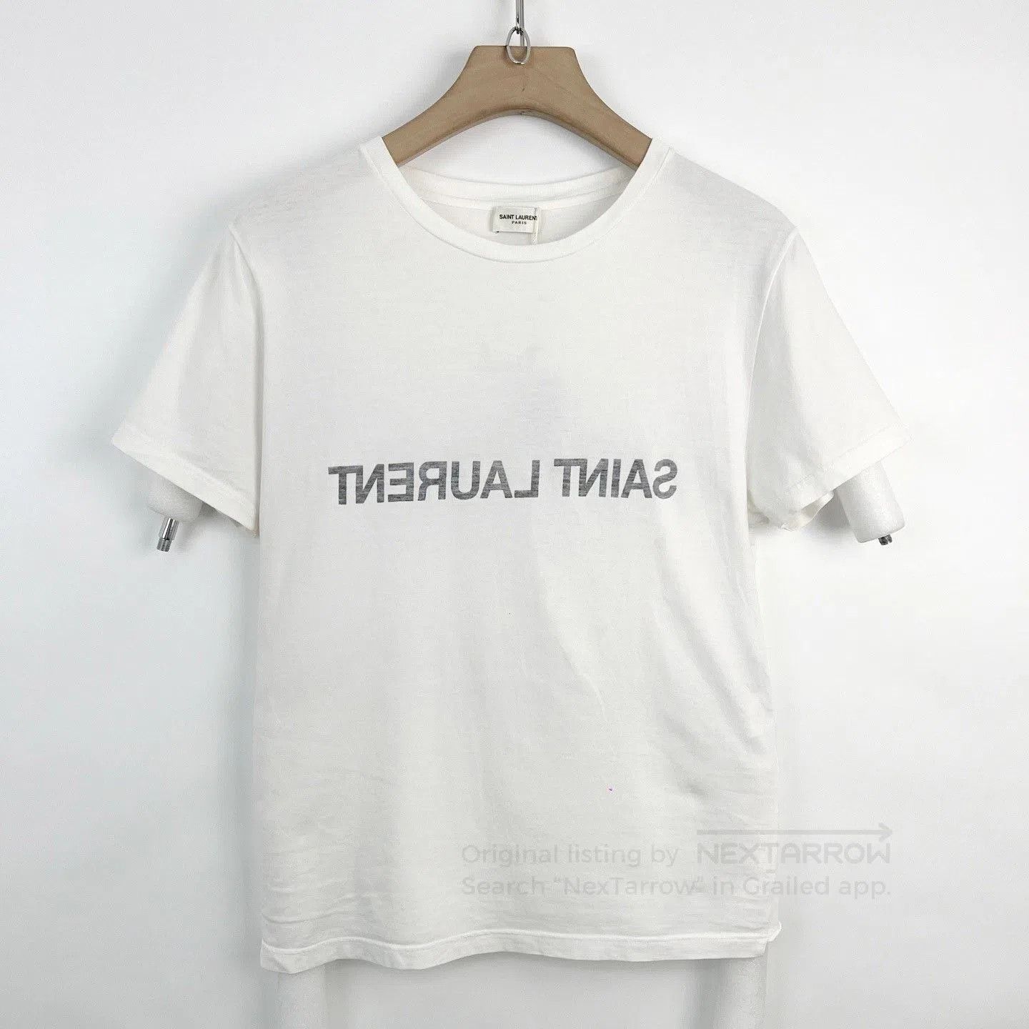 Saint Laurent Paris Saint Laurent SLP Logo Print T-Shirt. Size S / US 4 / IT 40 - 1 Thumbnail