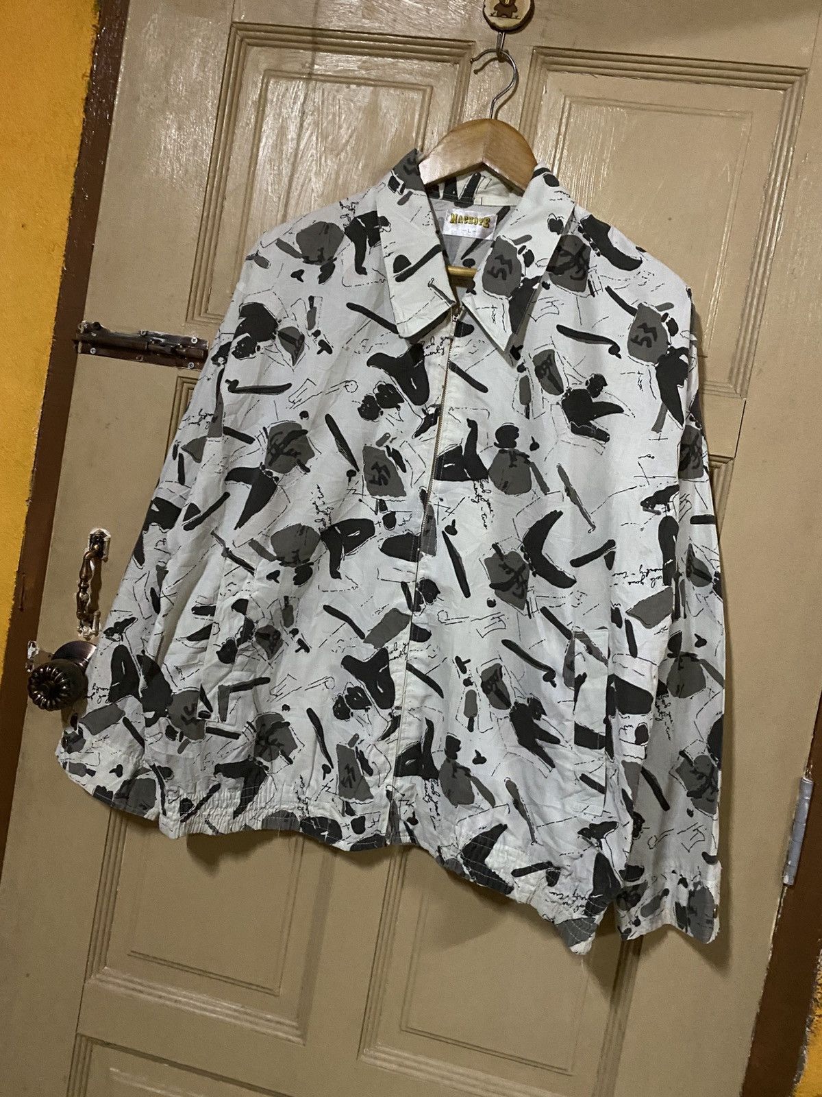 Japanese Brand Rare Vintage Machope Abstract Print Windbreaker Jacket 90s Size US M / EU 48-50 / 2 - 4 Thumbnail