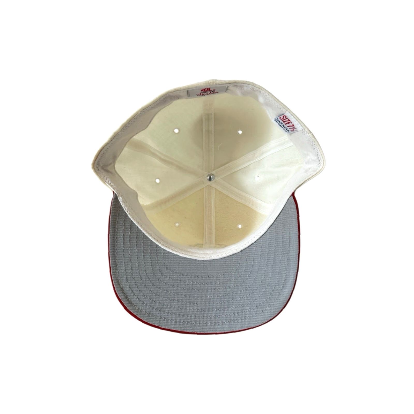 New Era VINTAGE New Era Baseball Cap Wool Ohio Pro Model fitted 7 1/2 NWOT Deadstock USA Mens White Red OH Gothic Embroidered 90s Cap Size ONE SIZE - 6 Thumbnail