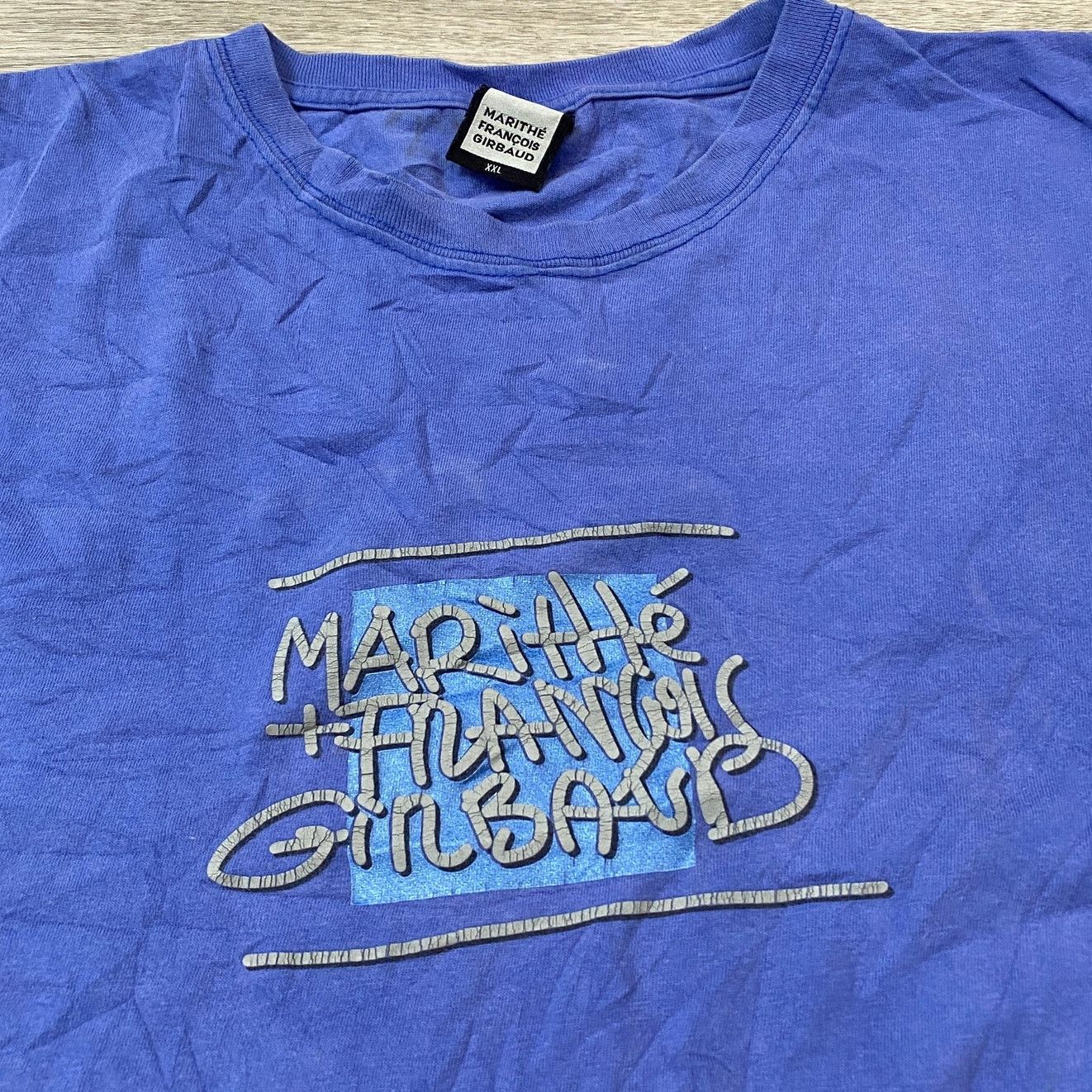 Marithe + Francois Girbaud × Vintage VTG Y2K Marithe Francois Girbaud Graffiti Graphic Shirt 2XL Size US XXL / EU 58 / 5 - 2 Thumbnail