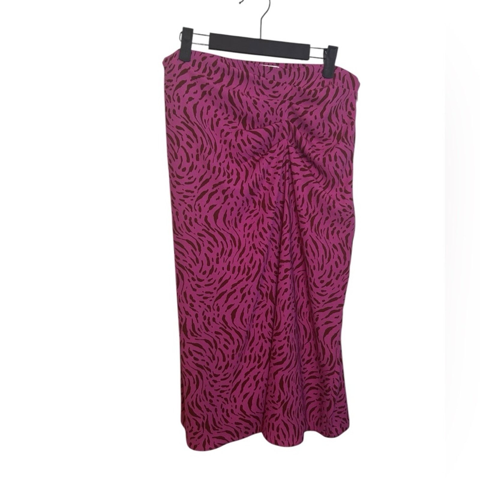 Nine West Nine West Pink Animal Print Ruched Skirt Size 30" / US 8 / IT 44 - 1 Thumbnail