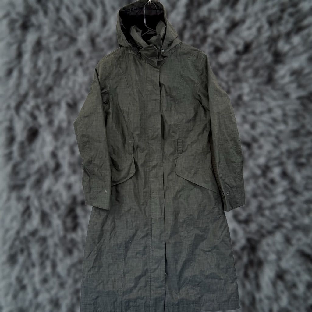 Vintage Nau Jacket Womens Medium Green Hooded Outdoor Raincoat Lined Full Zip Long Size M / US 6-8 / IT 42-44 - 1 Thumbnail