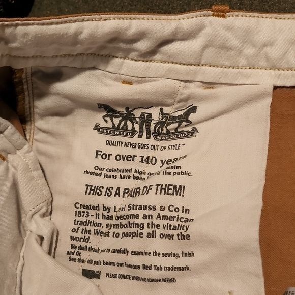 Levi's Levi's High Rise Relaxed Zippered Sz 36 x 32 Tan Pants w Poc Size US 36 / EU 52 - 8 Thumbnail