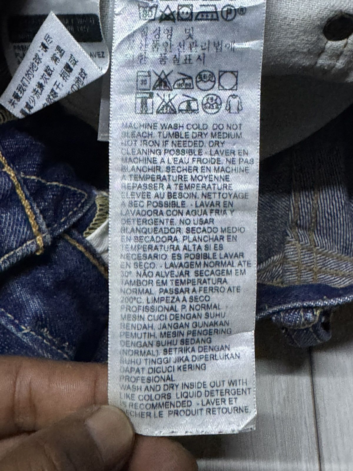 Levi's Vintage Levis 505 White Oak Cone Denim Blue Straight Jeans Size US 33 - 20 Thumbnail