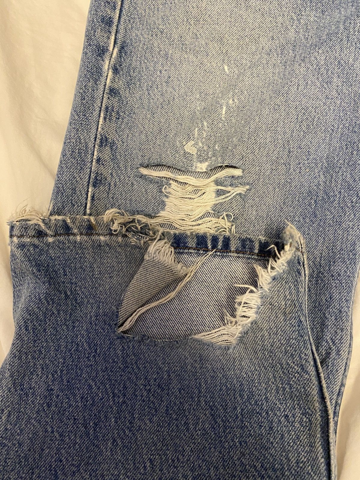 Harley Davidson × Vintage Vintage Harley Davidson Straight Leg Distressed Denim Size US 33 - 7 Thumbnail