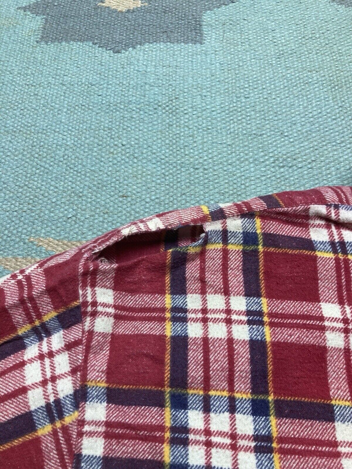 JCPenney × Vintage VTG 70s JCPenney flannel shirt plaid cotton distressed 3XL Size US XXL / EU 58 / 5 - 6 Thumbnail
