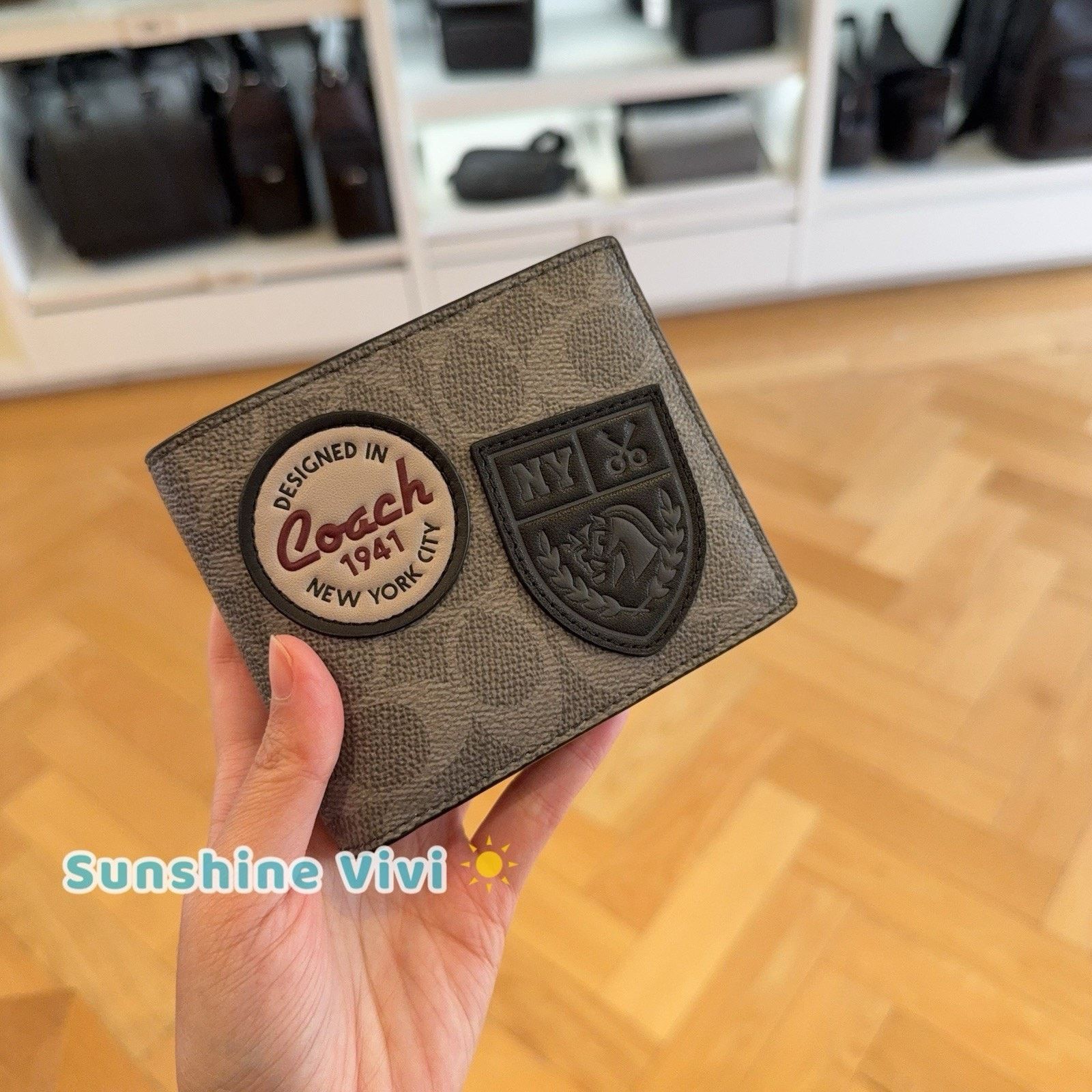 Coach NWT Coach Men's 3-In-1 WalletIn Patches CCG27 Grey Multi Size ONE SIZE - 2 Thumbnail