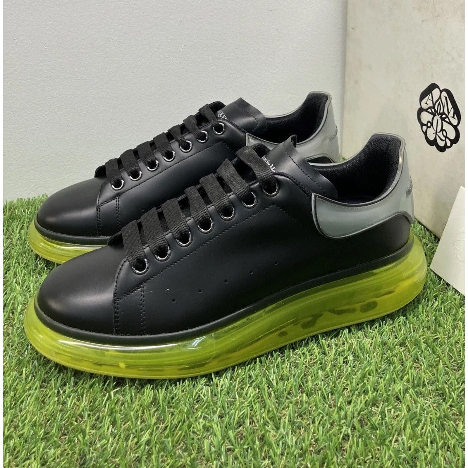 Alexander McQueen Black Neon Green GOOD CONDITION!