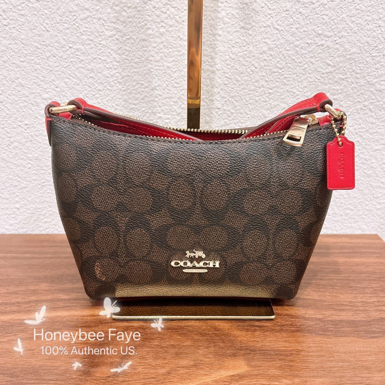 Coach NWT Coach Zip Top Crossbody Bag In Signature Canvas CX604 Size ONE SIZE - 7 Thumbnail
