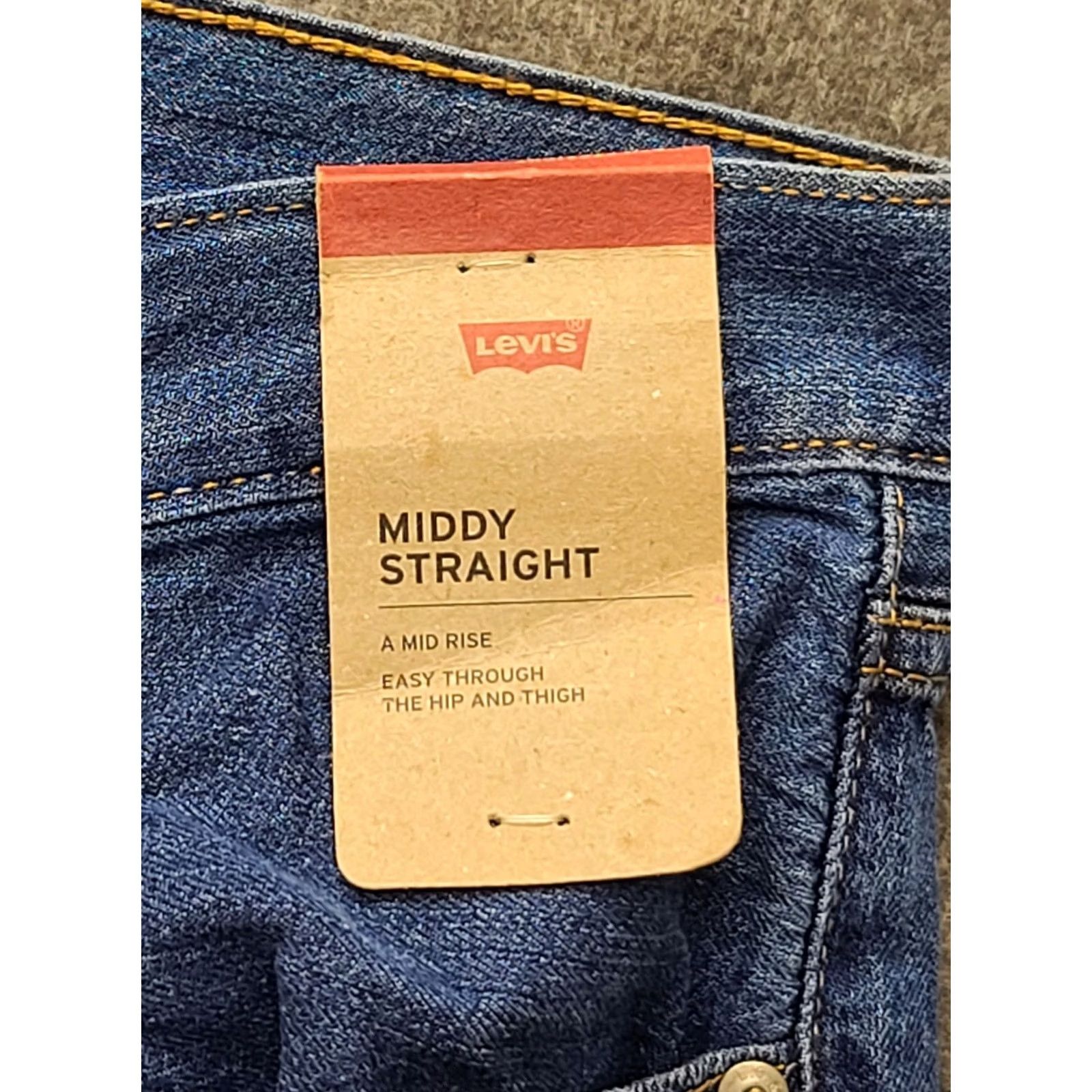 Levi's Levi's Jeans Womens 31x30 Slim Fit Straight Leg Mid Rise Stretch Denim Blue Size 24" / US 00 / IT 34 - 2 Thumbnail