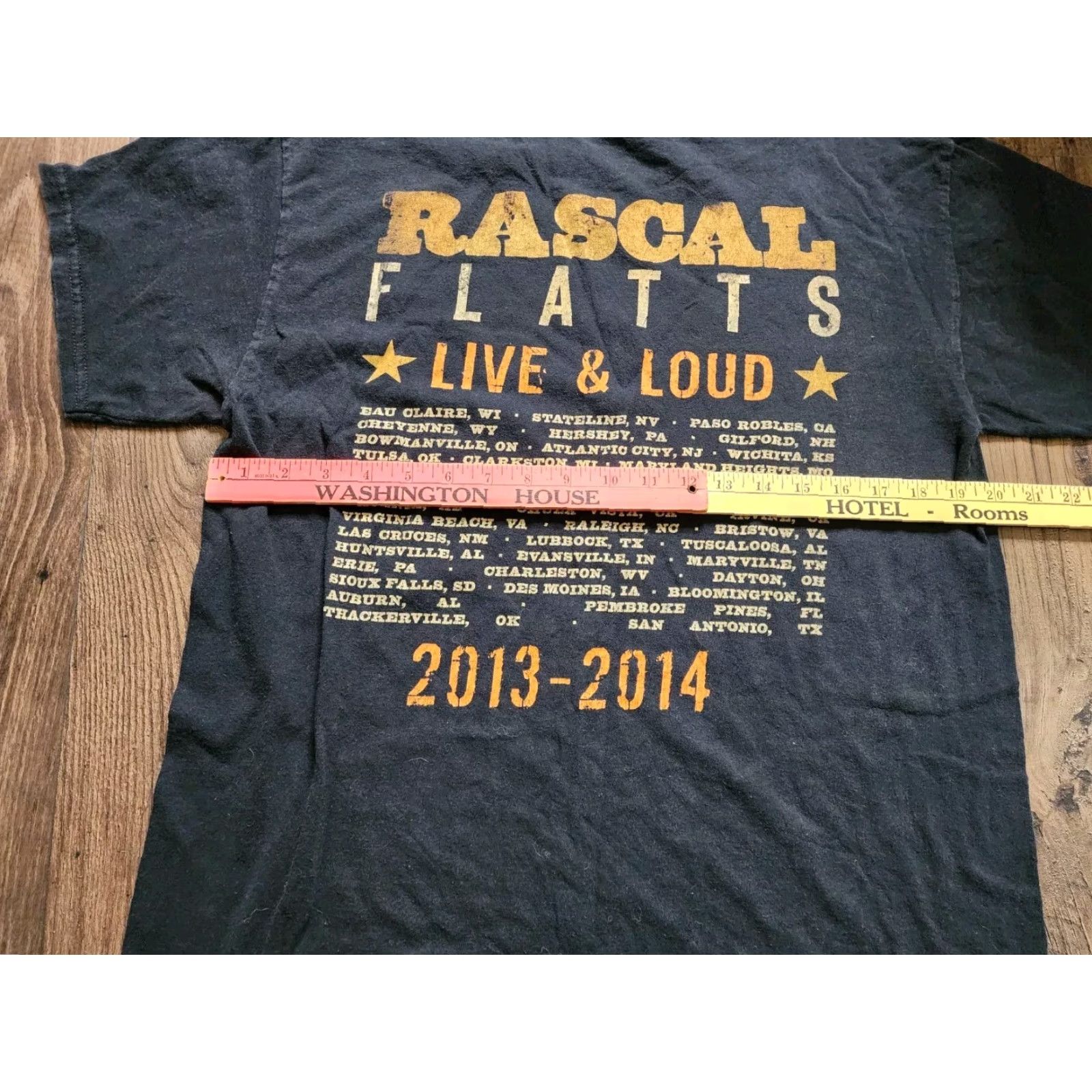 Gildan RASCAL FLATTS Shirt Mens L Black Live & Loud Tour Double Sided Size US L / EU 52-54 / 3 - 4 Thumbnail