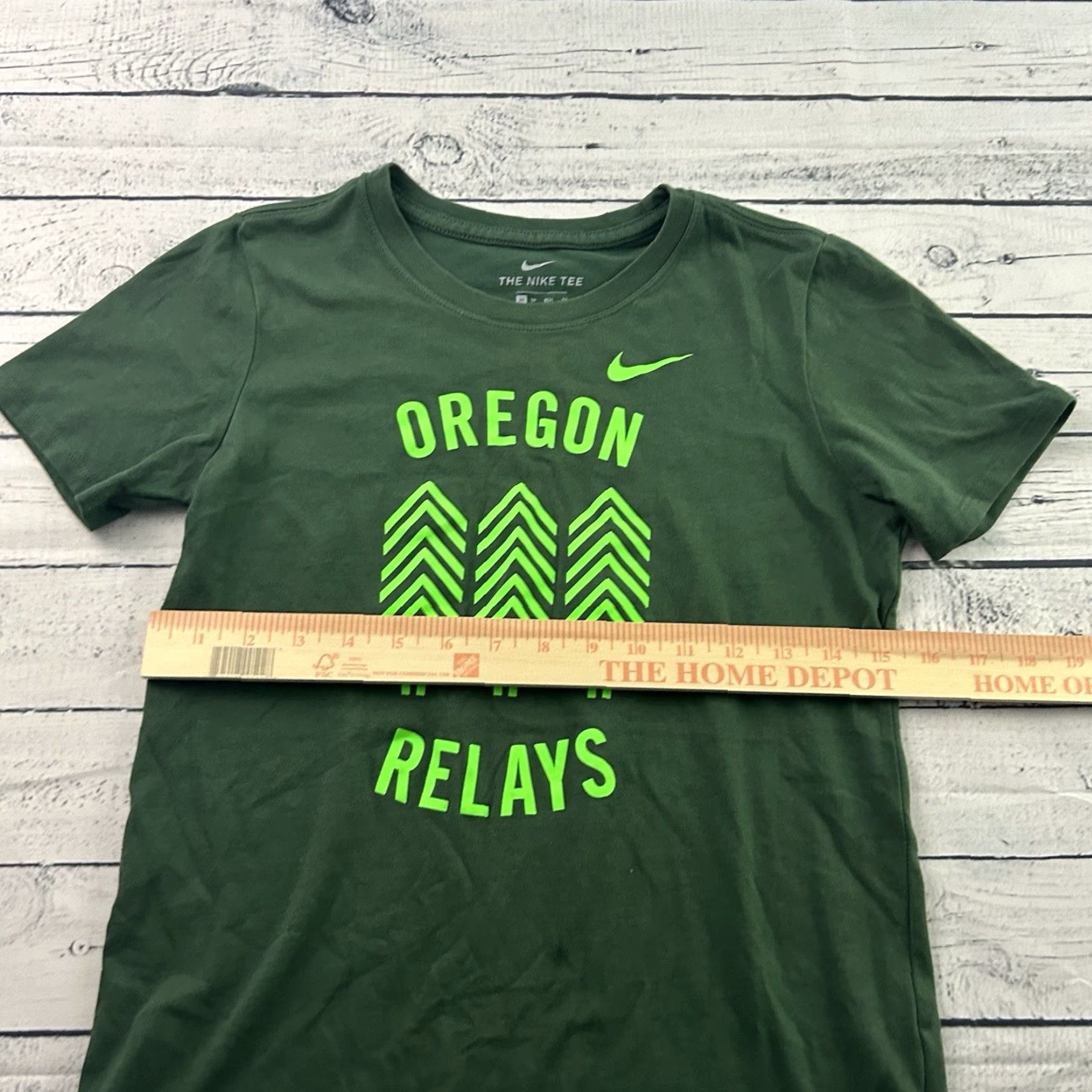 Nike Nike Short Sleeve T-Shirt Athletic Fit Men's XS Green Oregon Relays Size US XS / EU 42 / 0 - 4 Thumbnail