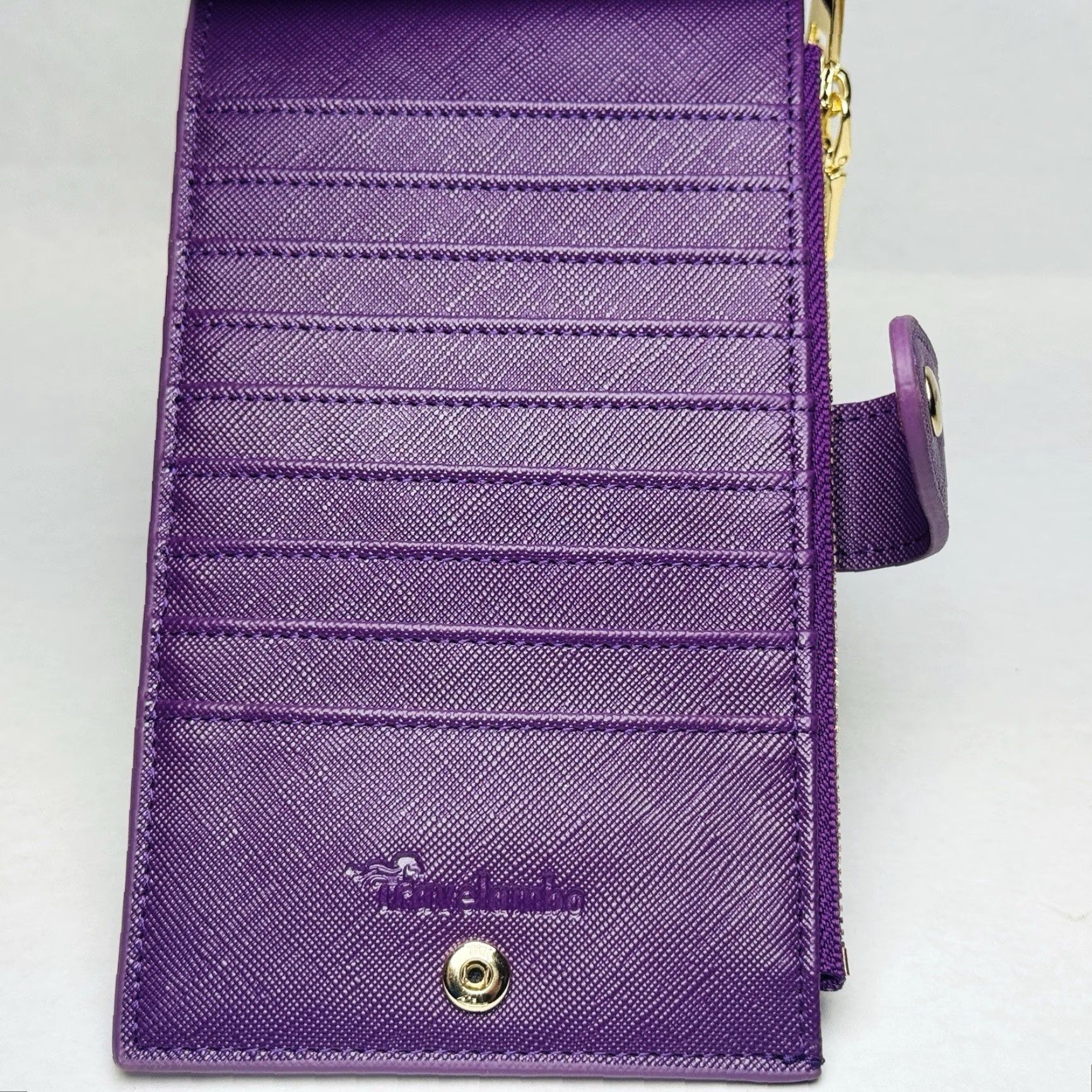 Vintage VINTAGE Travelambo Womens Purple Wallet RFID Blocking Bifold Multi Card Case Zipper Size ONE SIZE - 7 Thumbnail