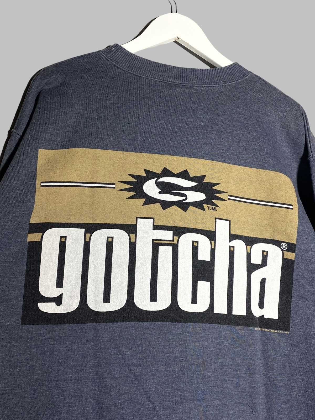 Gotcha × Vintage Vintage 90s Gotcha Crewneck Blue Sweatshirt Graphic Surf y2k Size US L / EU 52-54 / 3 - 3 Thumbnail