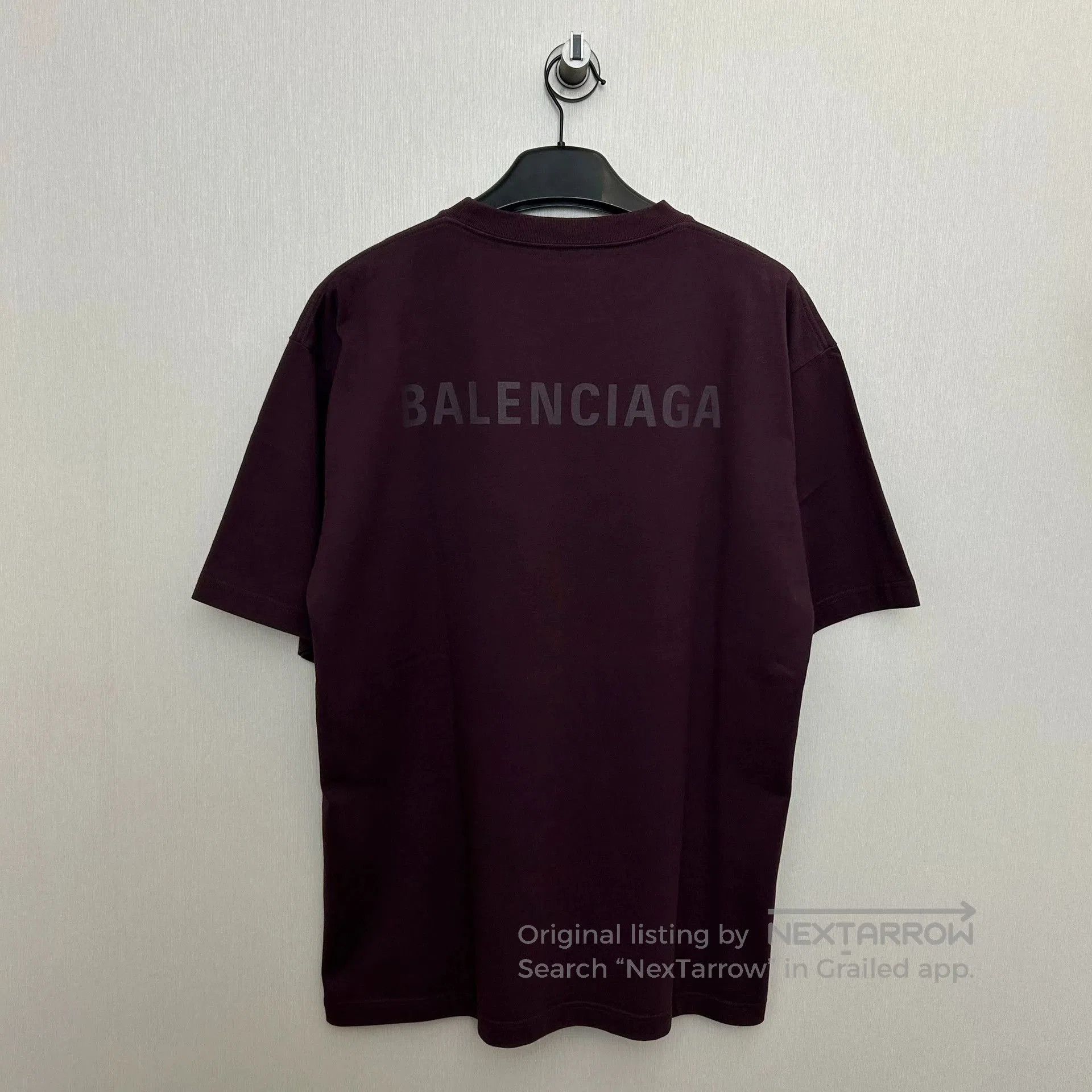 Balenciaga balenciaga burgundy logo short sleeve shirt. Size US M / EU 48-50 / 2 - 2 Thumbnail