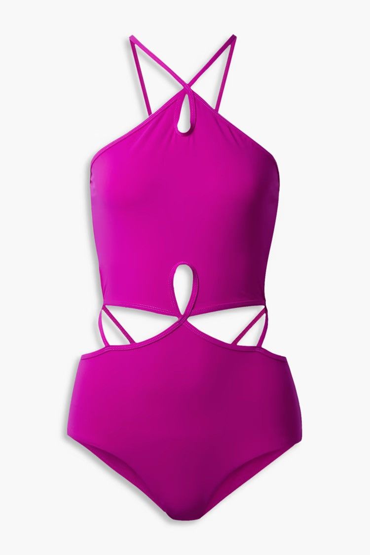 Christopher Esber CHRISTOPHER ESBER Cutout halterneck swimsuit Magenta Size XS / US 0-2 / IT 36-38 - 2 Thumbnail