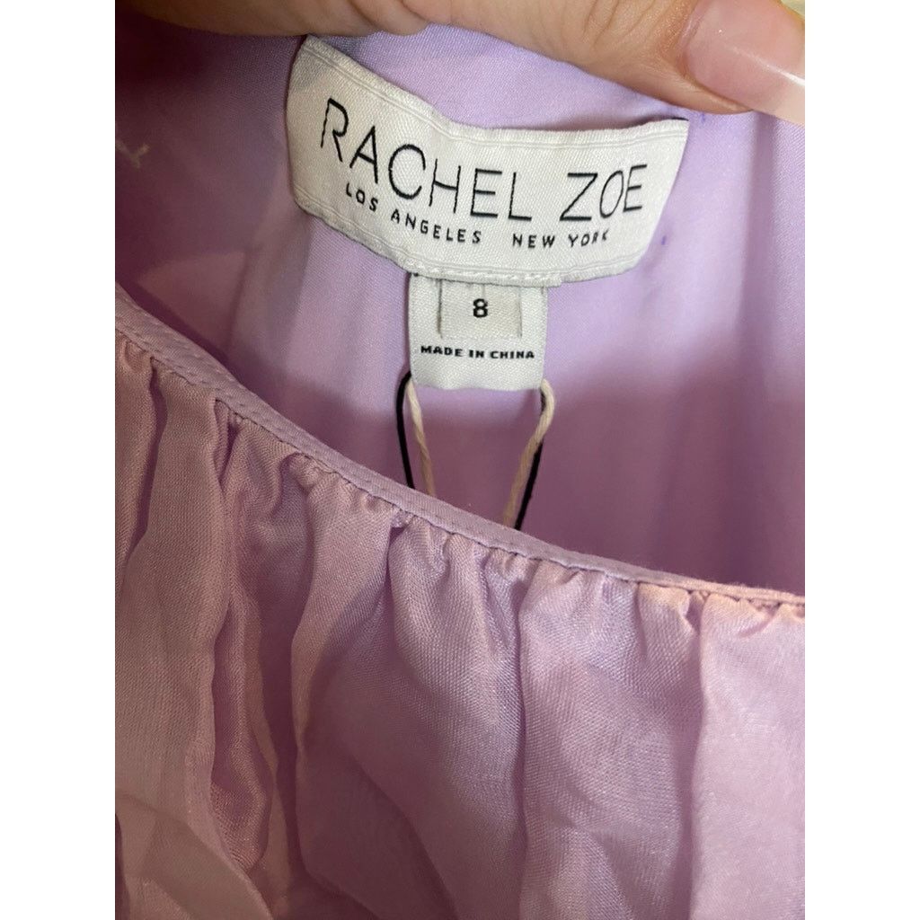 Rachel Zoe RACHEL ZOE Susanna One Shoulder Ruffled Maxi Gown Lilac 8 Size M / US 6-8 / IT 42-44 - 5 Thumbnail