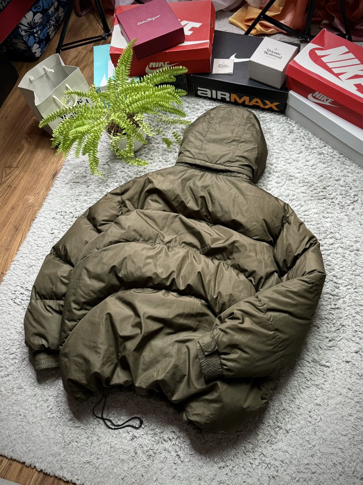 Nike 00s Nike Puffer Rare Jacket Vintage Swoosh Drill Streetwear Size US L / EU 52-54 / 3 - 7 Thumbnail