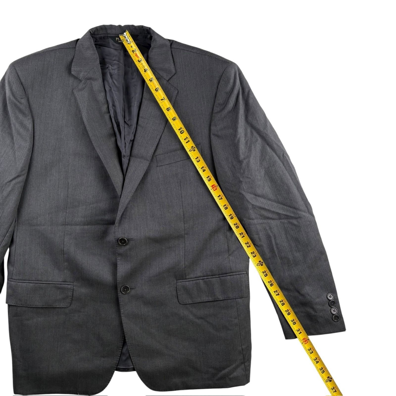 Jos. A. Bank Jos. A. Bank Men’s 100% Wool Blazer Jacket Gray • 44R Size 44R - 8 Thumbnail