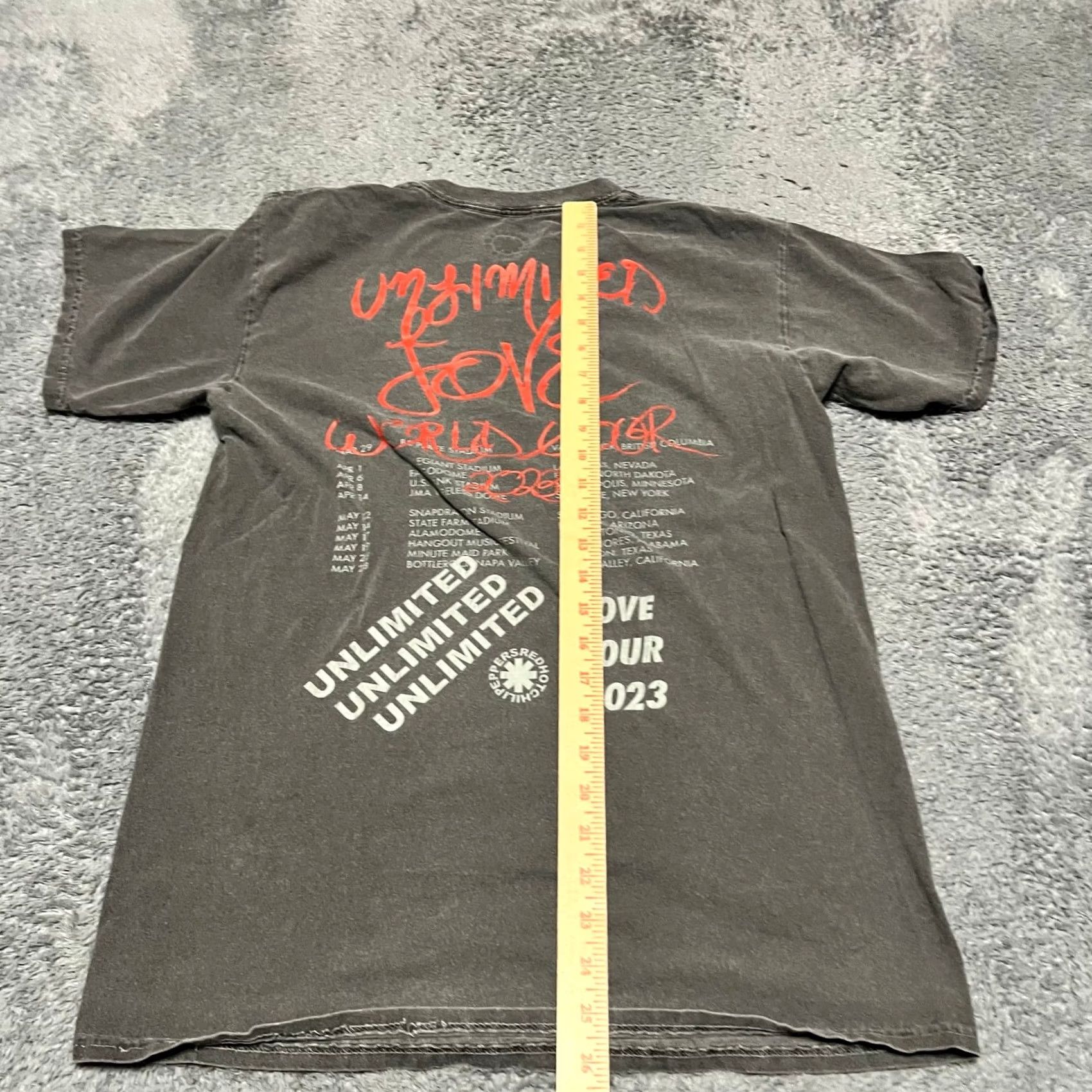Vintage Red Hot Chili Peppers Unlimited Love World Tour 2023 T-Shirt Gray Size S Mens Size US S / EU 44-46 / 1 - 7 Thumbnail