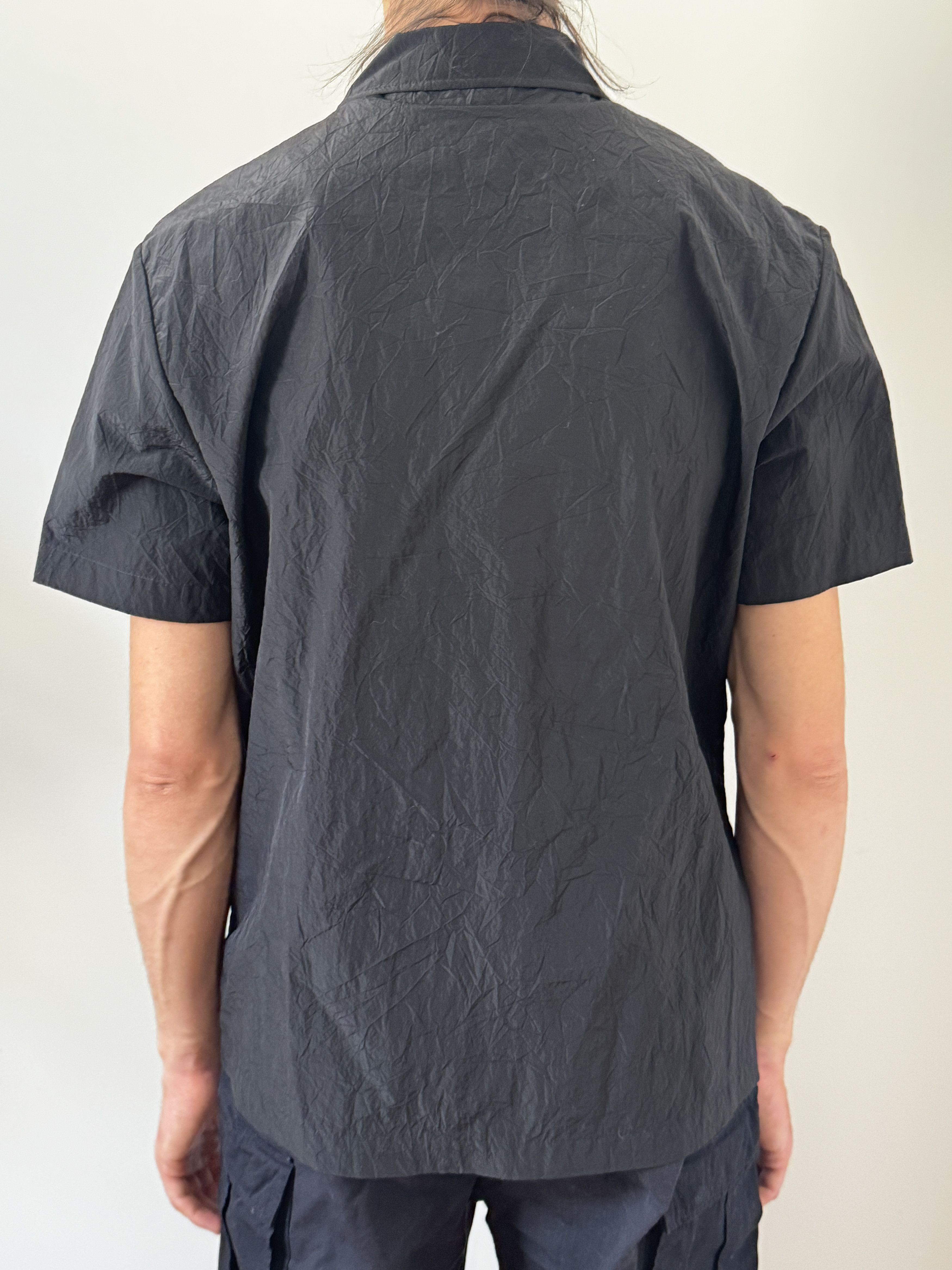 Totokaelo Archive Totokaelo Archive Black Crinkle Japanese Nylon Shirt Size US S / EU 44-46 / 1 - 4 Thumbnail