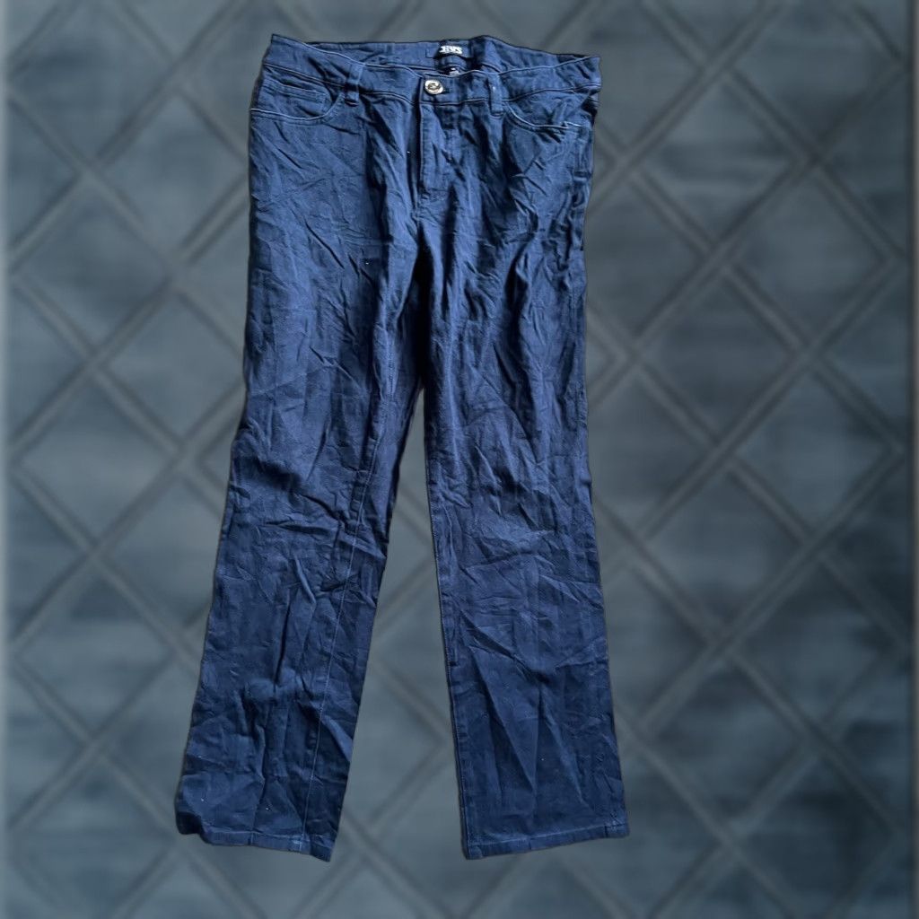 Chaps VINTAGE Chaps Pants Womens 10 Blue Mid Rise Slimming Fit Straight Leg, Chino, 29.5" Inseam, Regular, Size 10, Blue, Women's Pants Size 32" / US 10 / IT 46 - 1 Thumbnail