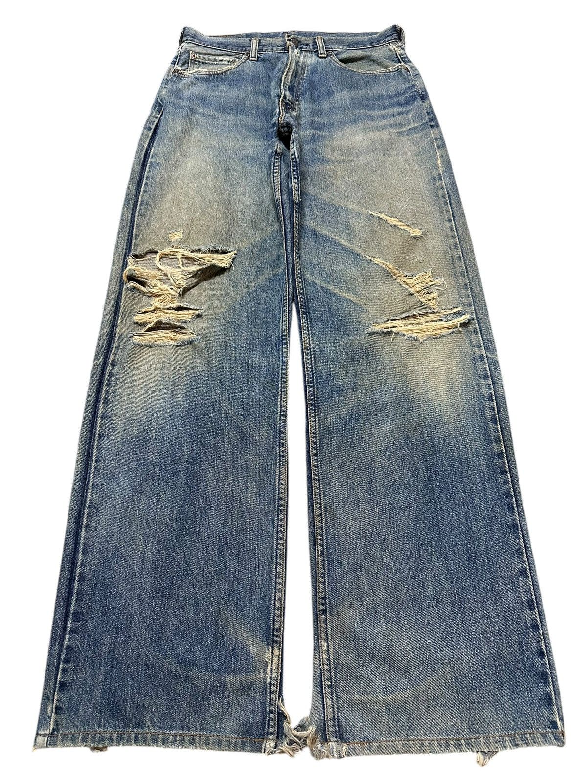 Levi's Vintage Japan 80s Levis 515 Mud Wash Distressed Baggy Jeans ...
