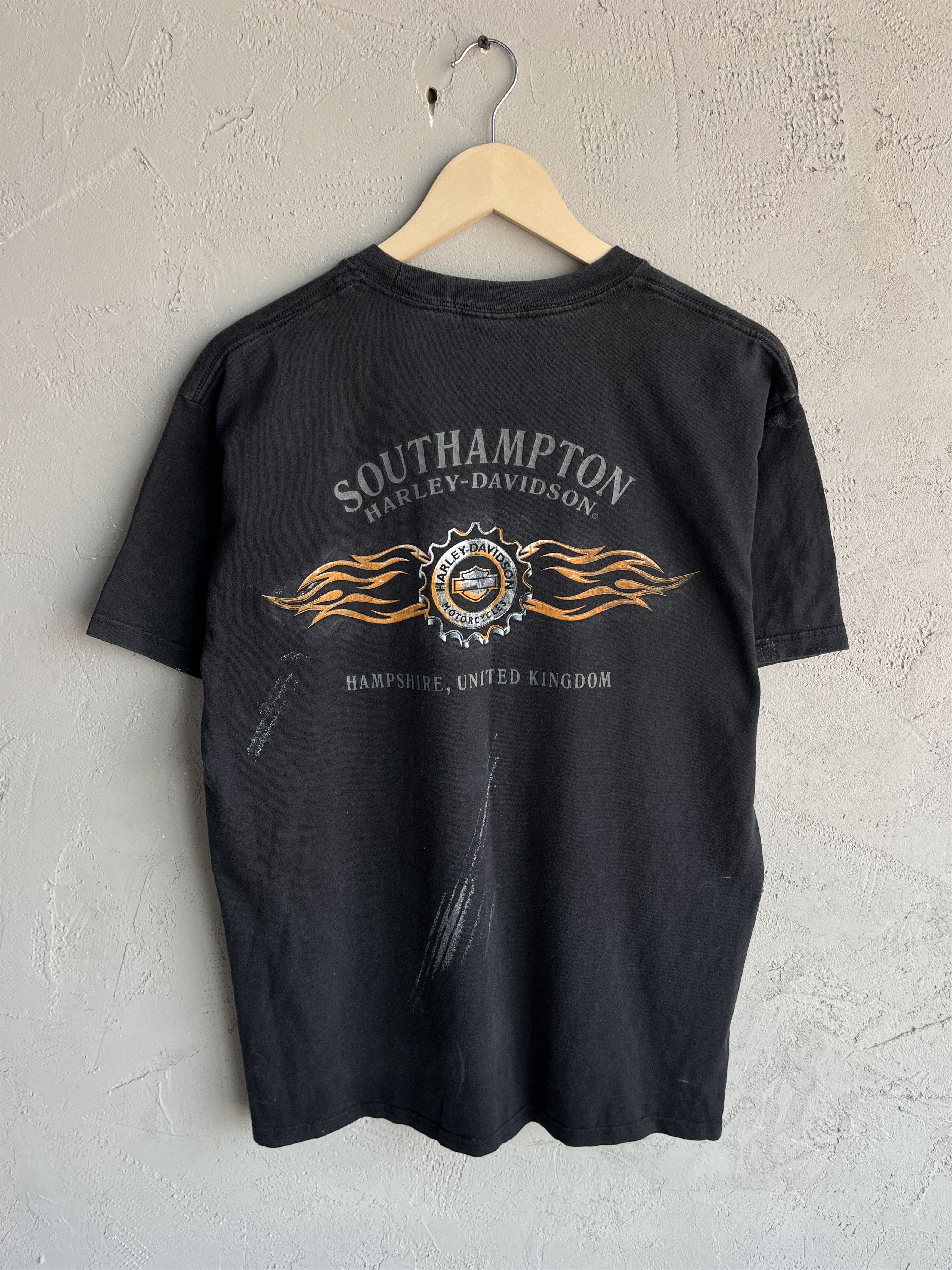 Harley Davidson × Vintage Vintage Y2K Harley Davidson Motorcycles Skull Fade T Shirt Size US L / EU 52-54 / 3 - 6 Thumbnail