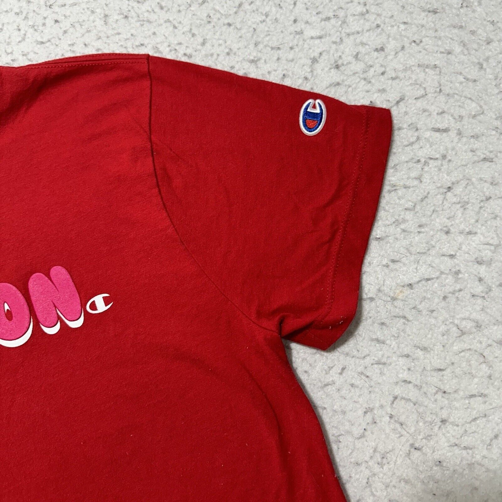 Champion Champion Women's Small Red Short Sleeve T Shirt Pink Logo Size S / US 4 / IT 40 - 5 Thumbnail