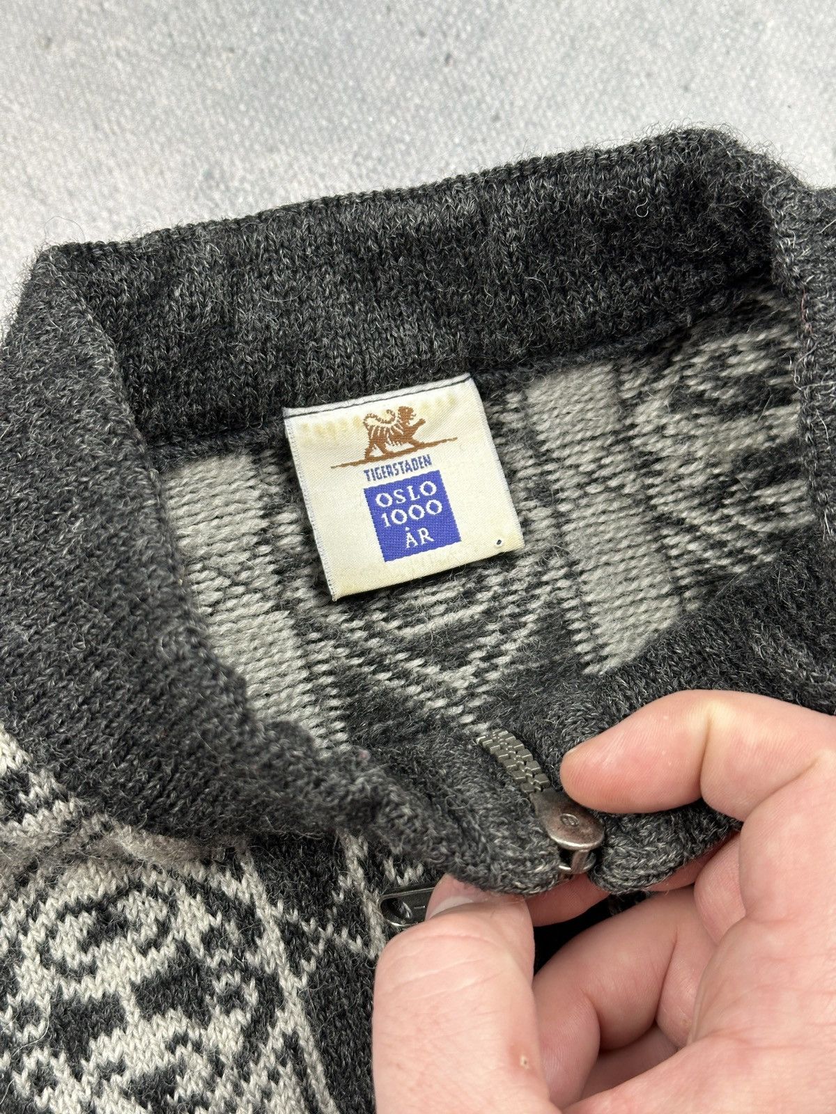 Dale Of Norway Skjaeveland Norwegian Wool Half Zip Knit Sweater Oslo 1000 Size US L / EU 52-54 / 3 - 8 Thumbnail