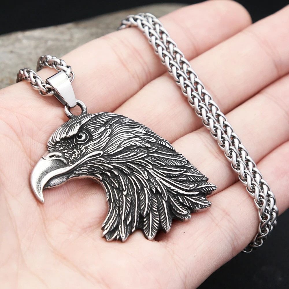 Other Gothic Vintage Eagle Head Pendant Necklace Size ONE SIZE - 1 Thumbnail