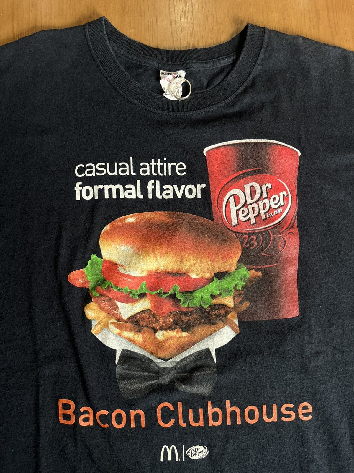 Junk Food McDonald’s & Dr Pepper Bacon Clubhouse promo 00’s Tshirt Size US XL / EU 56 / 4 - 5 Thumbnail