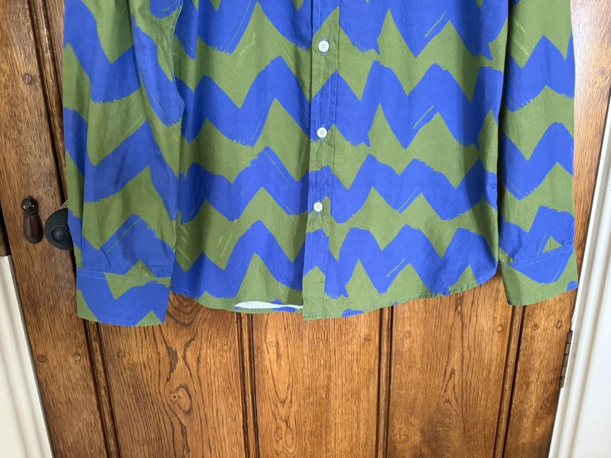 Band Of Outsiders Band of Outsiders blue green squiggle logo shirt Size US M / EU 48-50 / 2 - 11 Thumbnail
