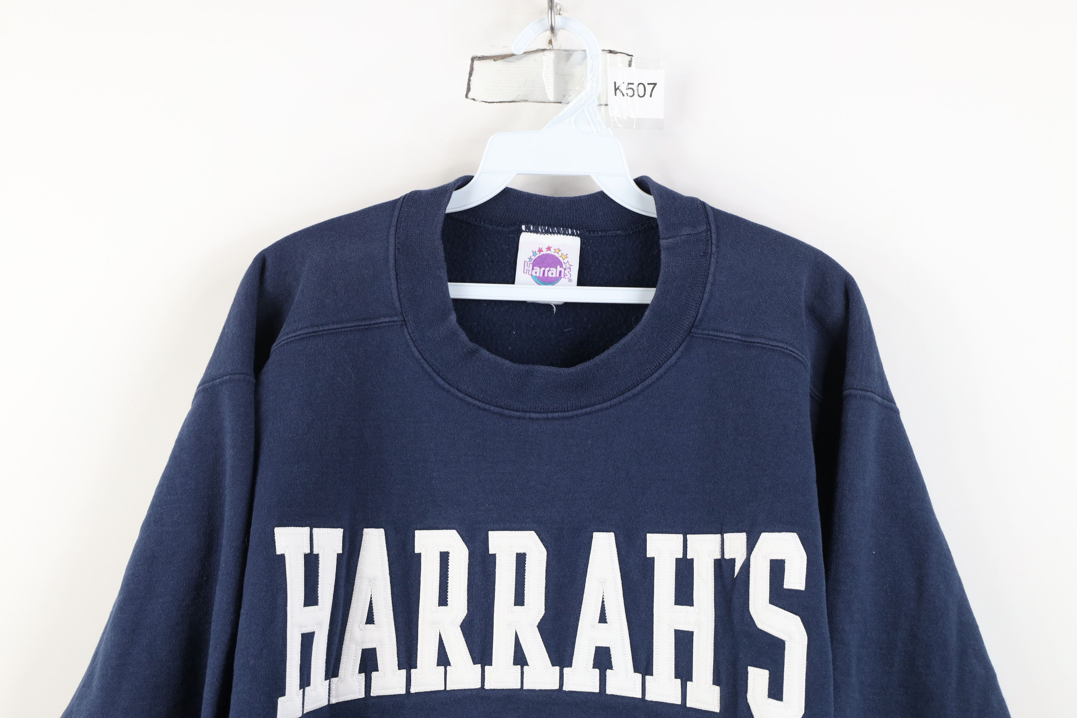 Vintage Vintage 90s Harrahs Las Vegas Casino Sweatshirt Blue USA Size US M / EU 48-50 / 2 - 2 Thumbnail