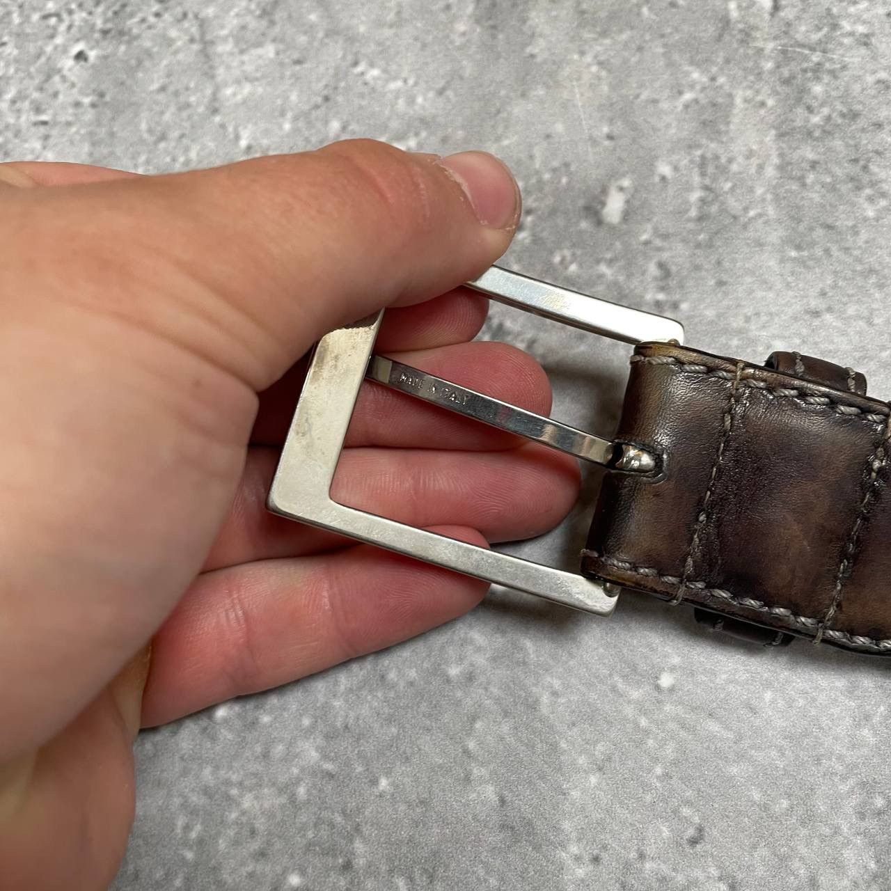 Barneys New York × Designer Harris Dal for Barneys New York Belt Brown/ Black Size 34 Size 34 - 17 Thumbnail