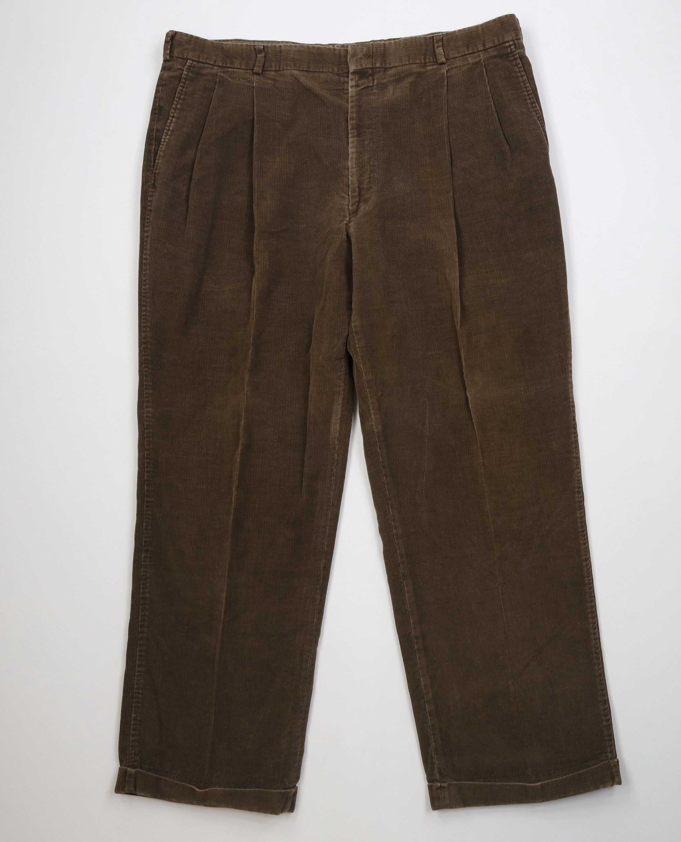 Lands' End Vintage 70s 80s Lands End Wide Leg Corduroy Pants Brown Size US 42 / EU 58 - 1 Thumbnail