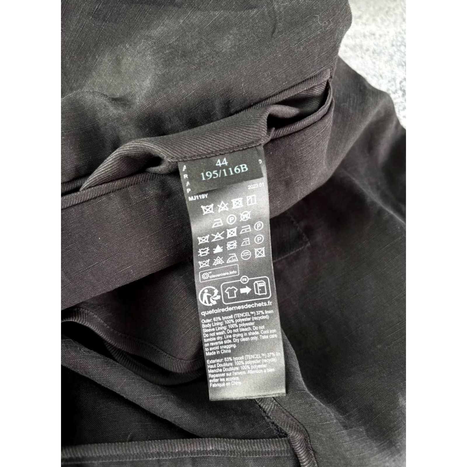 Allsaints Allsaints Blazer Shirt Black Lyocell Button Formal Jacket, Mens, Size 44, Regular, Coat, Solid, All Seasons, Breathable, Pockets, Classic Modern Size US XXL / EU 58 / 5 - 3 Thumbnail