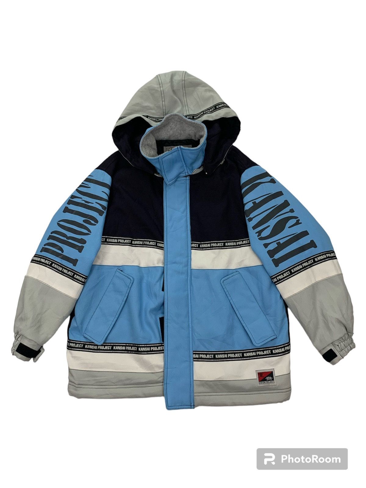 Japanese Brand × Kansai Yamamoto Rare!! Vintage 90s Kansai Project Block Colour Bomber Jacket Size US M / EU 48-50 / 2 - 1 Thumbnail