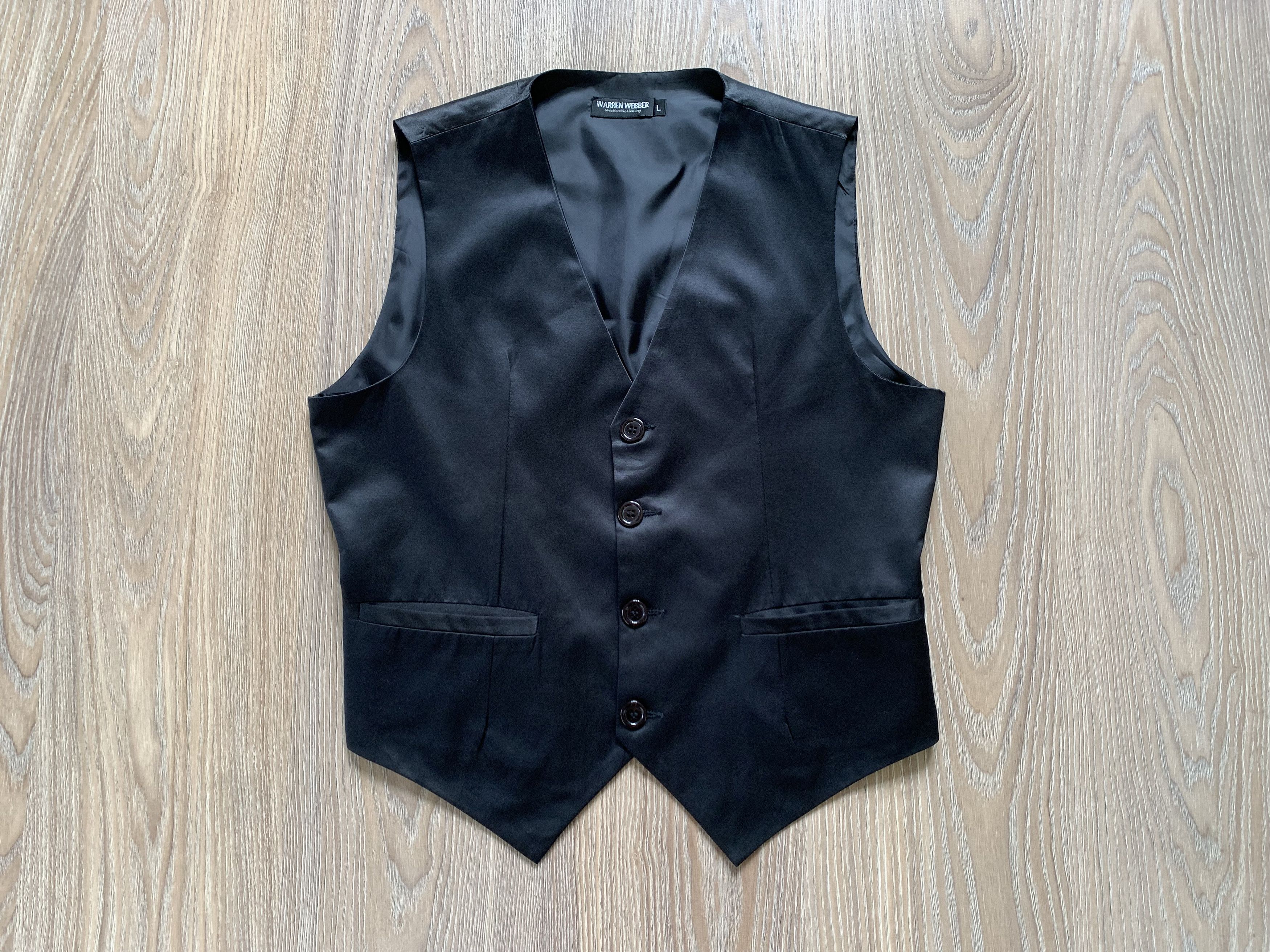 Other Warren Webber Black Waistcoat Vest Size US L / EU 52-54 / 3 - 2 Thumbnail