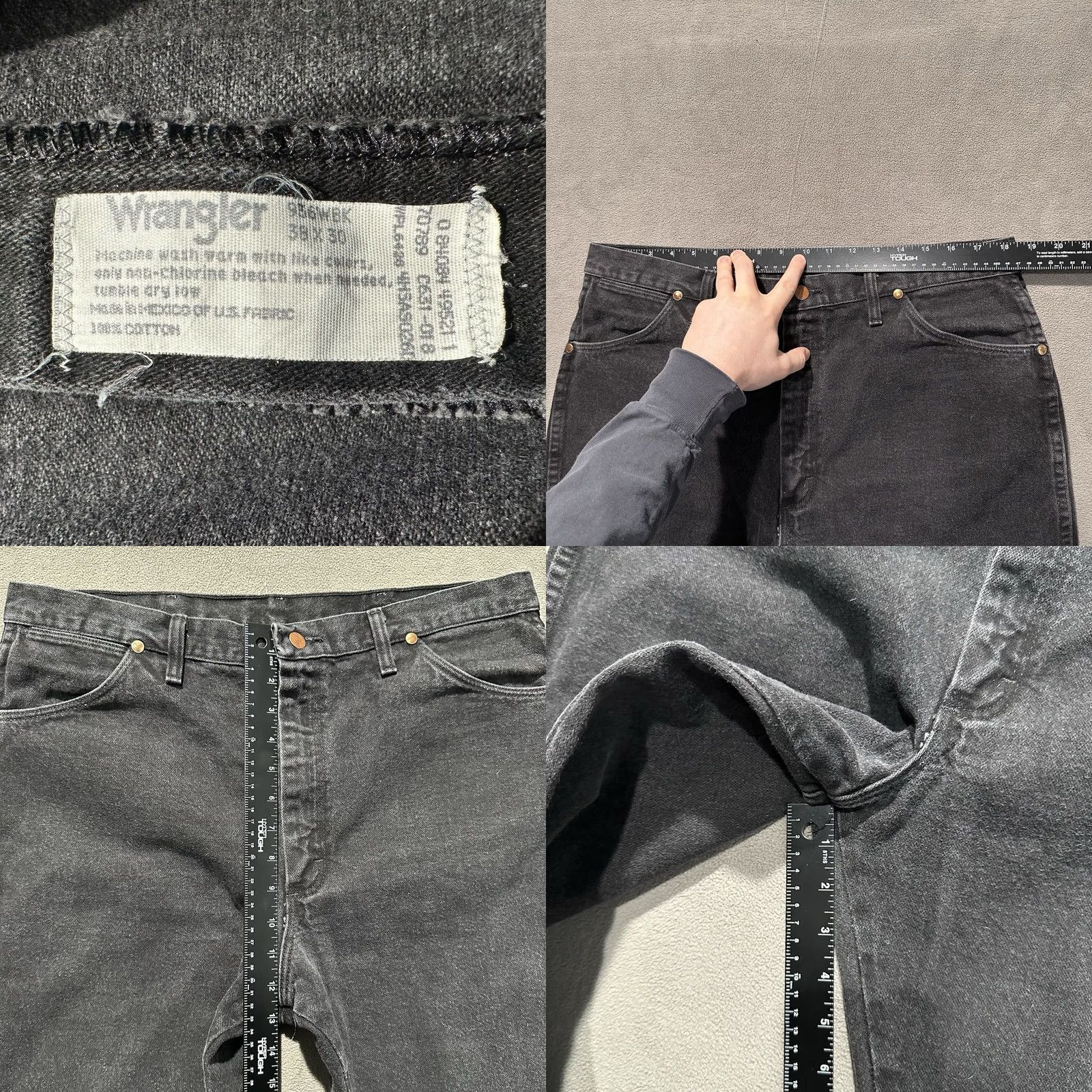 Wrangler VINTAGE Wrangler Jeans Mens 38x30 Black Denim 936WBK Slim Fit Cowboy Cut EUC Size US 30 / EU 46 - 8 Thumbnail