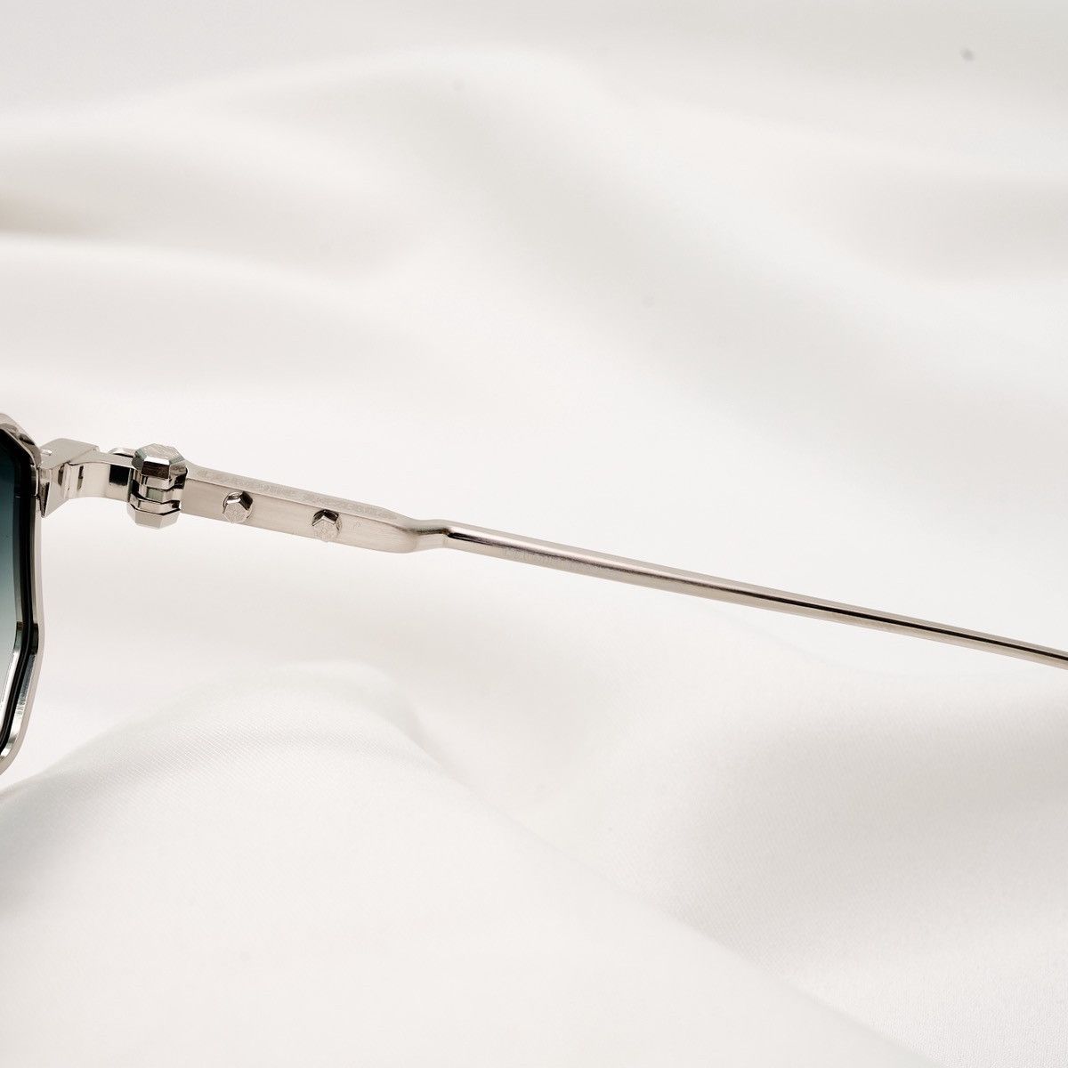 Chrome Hearts CHROME HEARTS RUMP SHINY SILVER - BRUSHED SILVER SUNGLASSES Size ONE SIZE - 4 Thumbnail