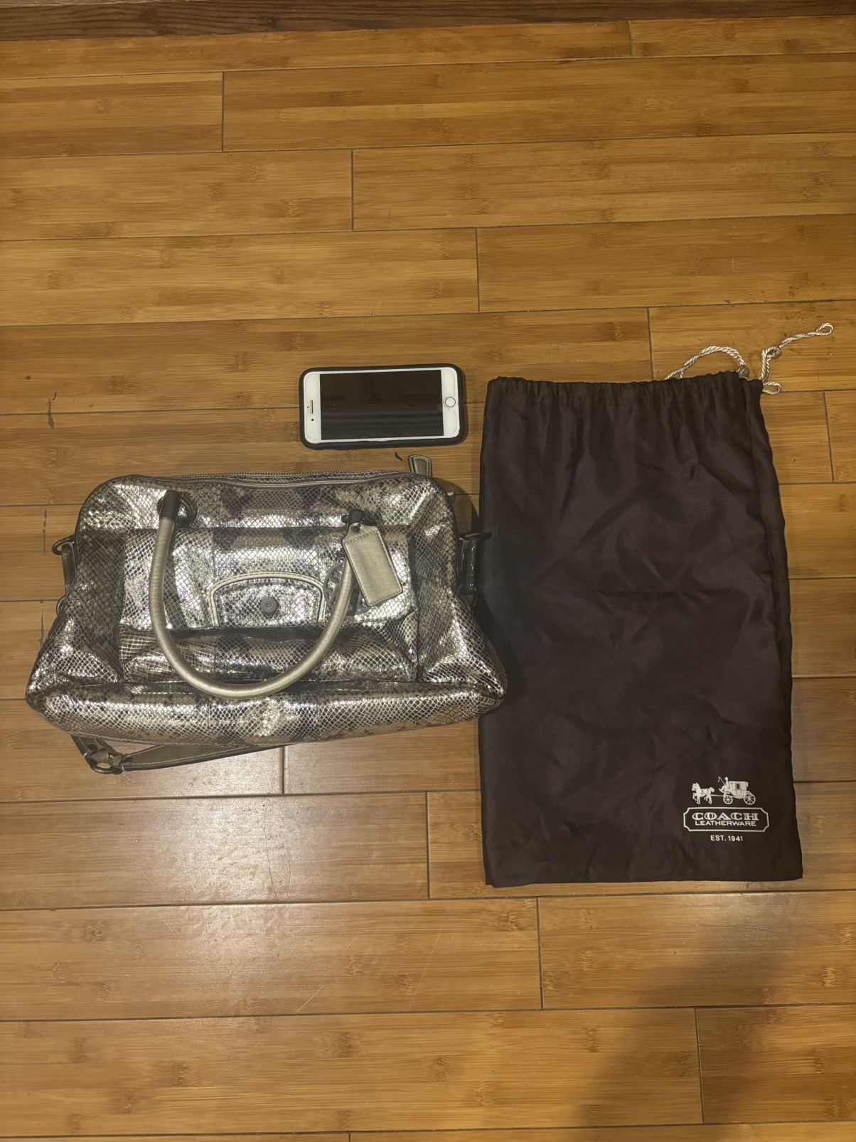 Coach Coach silver satchel with structured handle.ob-910 Size ONE SIZE - 10 Thumbnail